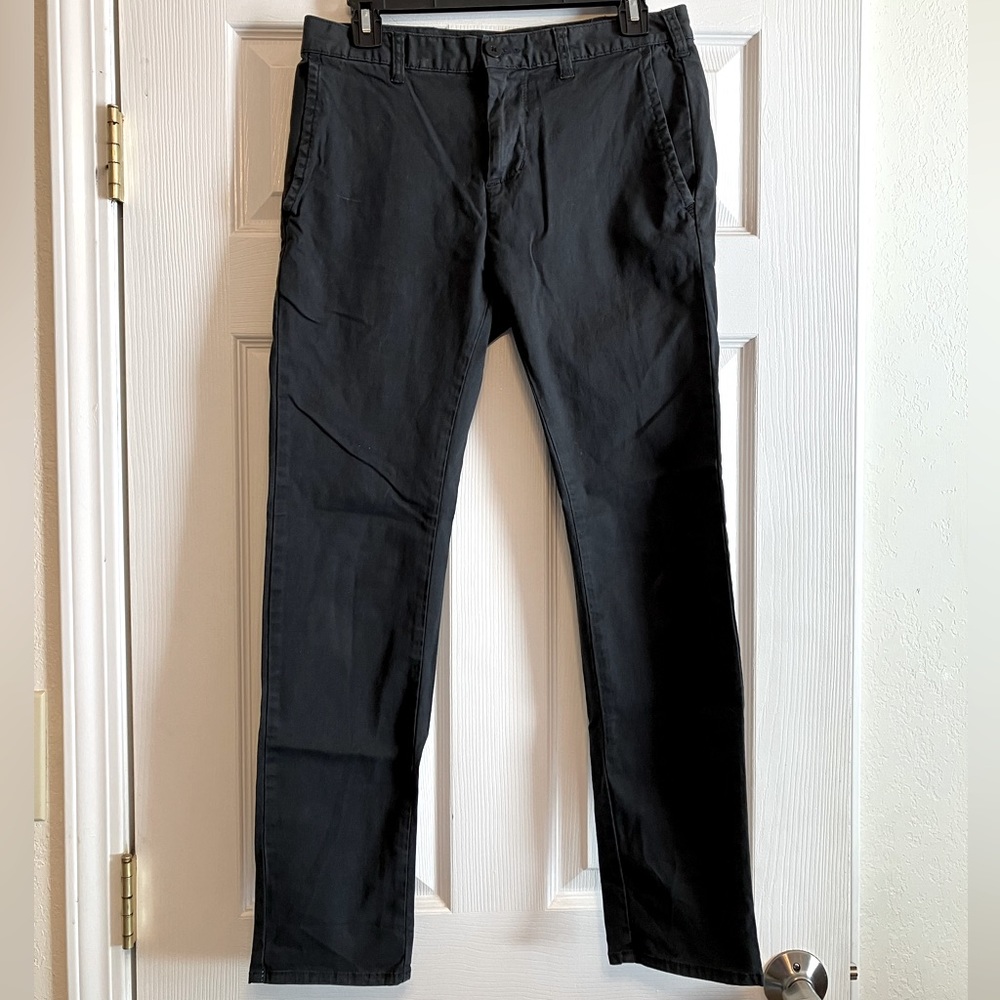 Pacsun Men’s Skinny black cotton dress pants 30W 29L stretch